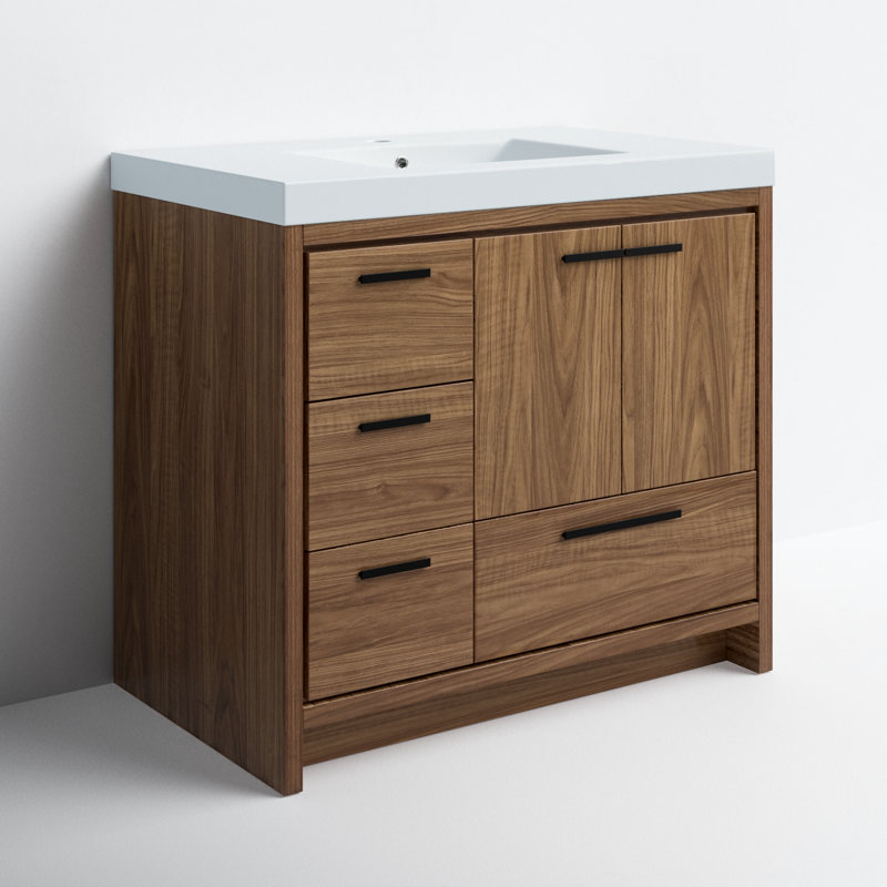 Zipcode Design™ Albers 36'' Single Bathroom Vanity with Resin Top